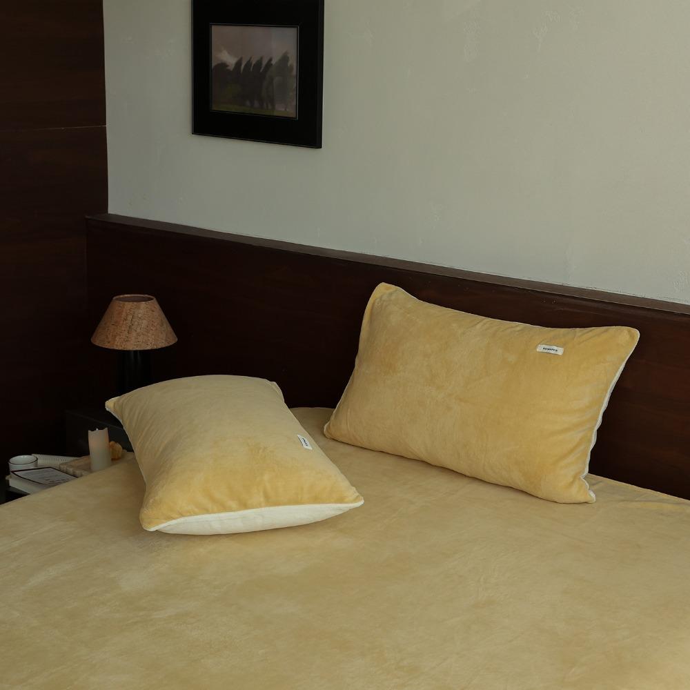 2PCS Soft Milk Velvet Pillowcase Comfortable Pillow Case Simple Pillowcase Autumn and Winter