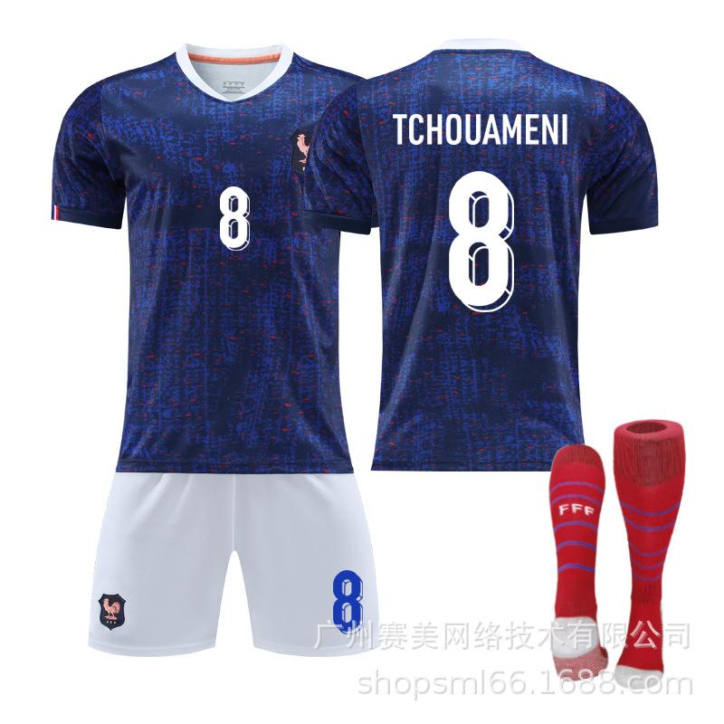 26 Franța acasă Nr. Set 10 tricouri de fotbal Mbappe 11 Dembele 6 Kamaunga 7 Griezmann