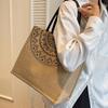 Large Capacity Linen Shoulder Bag for Women's New Ethnic Style Fashion Handbag KTB
