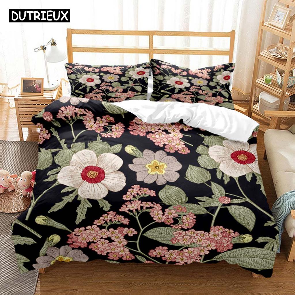Plant Flowers Digital Print Polyester Bedding Sets Child Kids Covers Boys Bed Linen Set For Teens Bedding Set