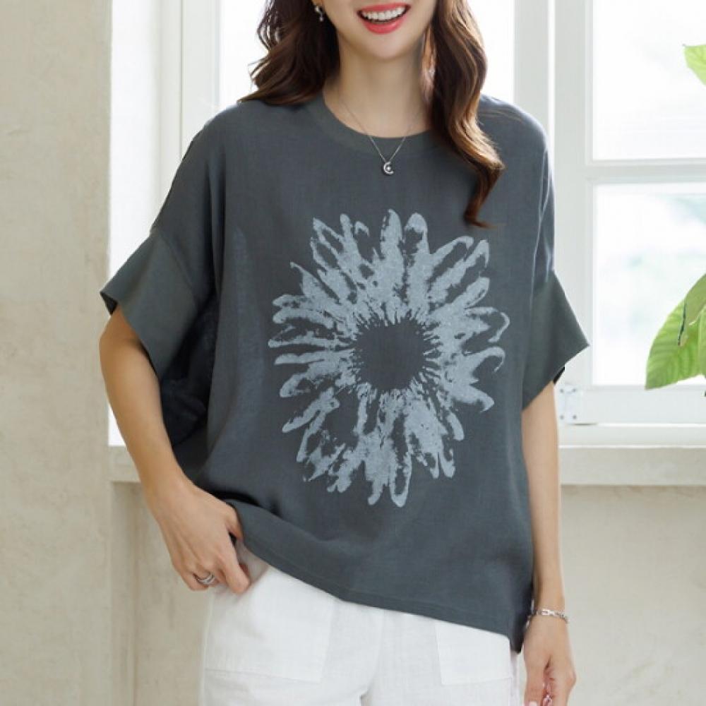 Dedra Marie Linen T shirT  Up To 88 Size  Tbd3477