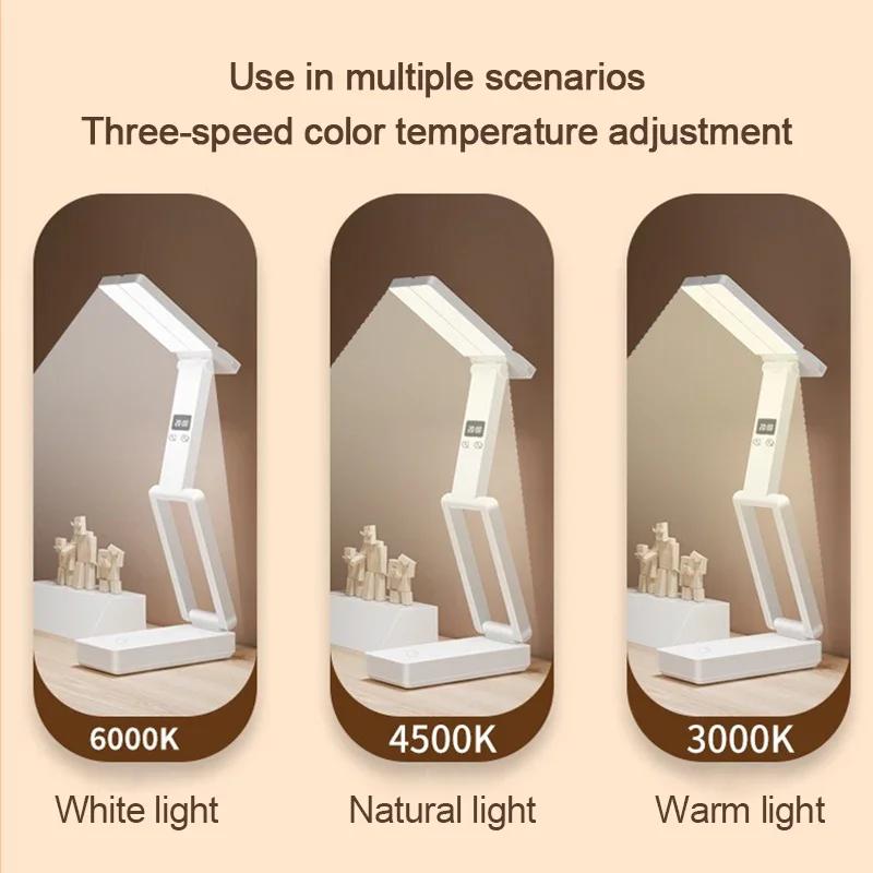 LED Table Lamp Portable Foldable  With USB Charging Type Fold Studing Lamp Energy Saving Rechargeable for Room LED Reading Light