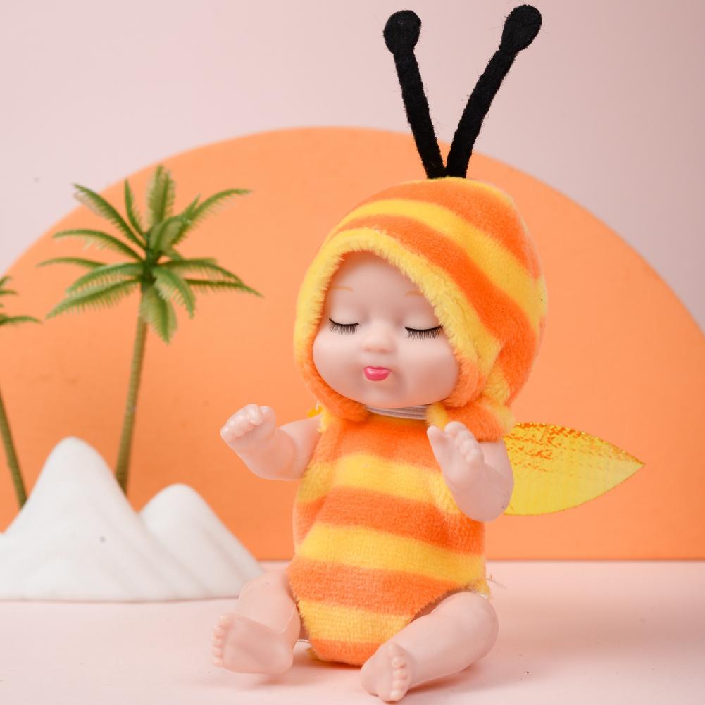 Kawaii Păpuși Reborn de Simulare de 3,5 inch Jucărie Mini Drăguță Păpușă Serie Bebeluș Adormit Jucărie Animal de Desene Animate Pentru Copii Cadou de Ziua de Naștere
