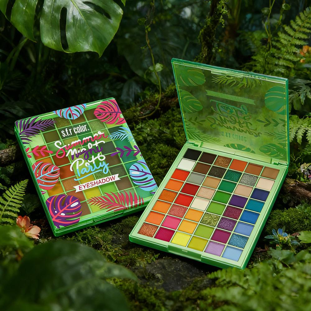 S.F.R 48-Color Pearlescent Matte Eyeshadow Palette: Waterproof, Smudge-Proof, Vibrant Dopamine Colors