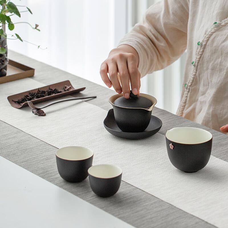 Edenus Ceramic Portable Kung Fu Travel Tea Set