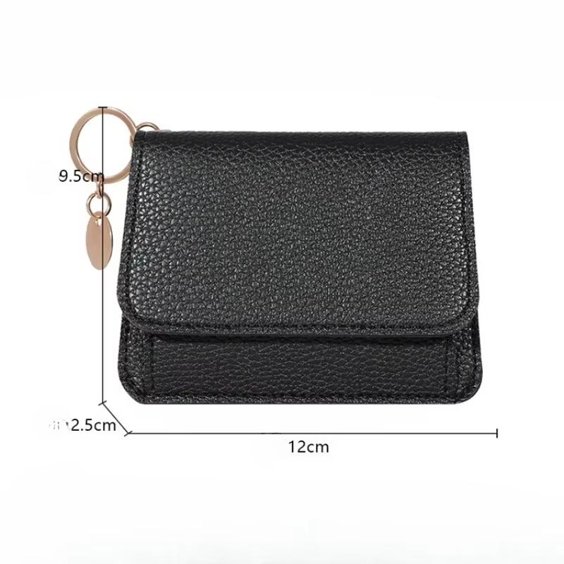 Nye Søte Lommebøker for Kvinner Små Lås Jente Kredittkortholder for PU Lær Myntpung Dame Lommebok Korte Lommebøker for Kvinner