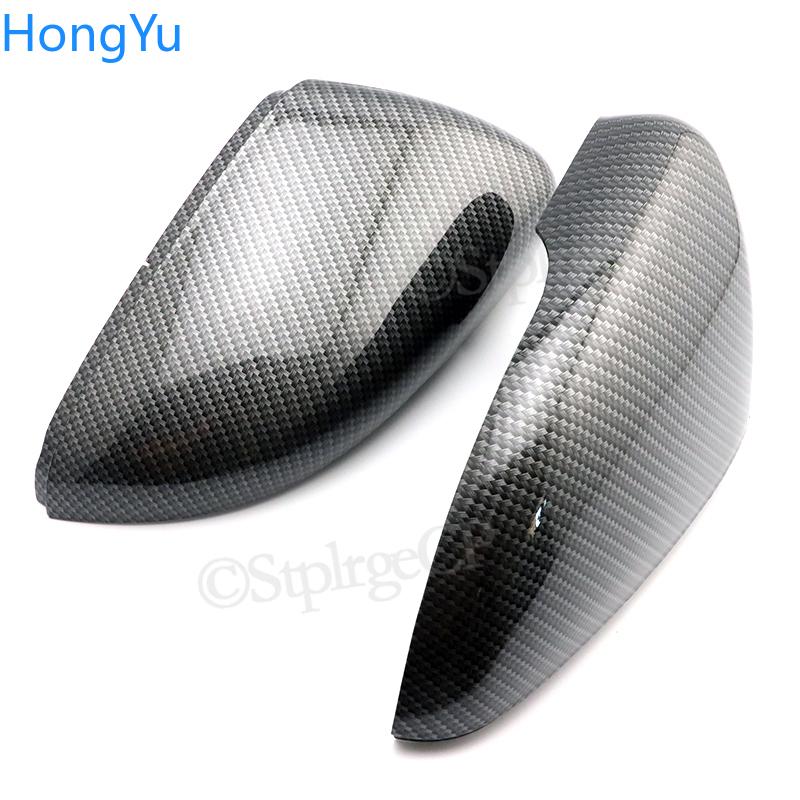 2PCS Side Car Mirror Covers Caps for VW Golf 6 GTI 6 Golf 6 R MK6 R20 Touran Pair Wing RearView Mirror Case Cover Trim Cap Black
