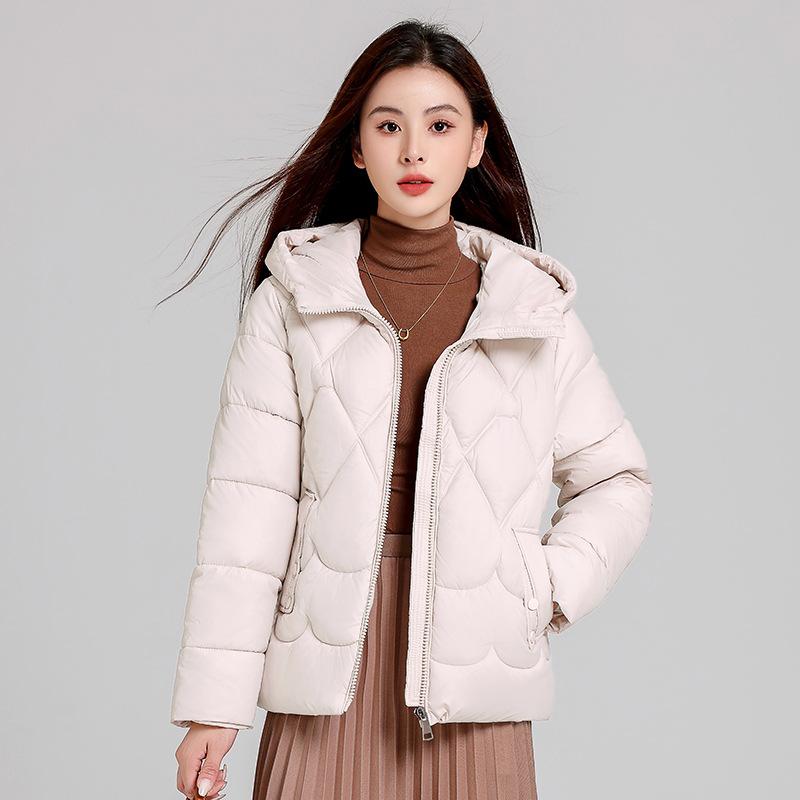 Down cotton jacket women's loose plus size cotton jacket 2025 winter padded jacket short coat