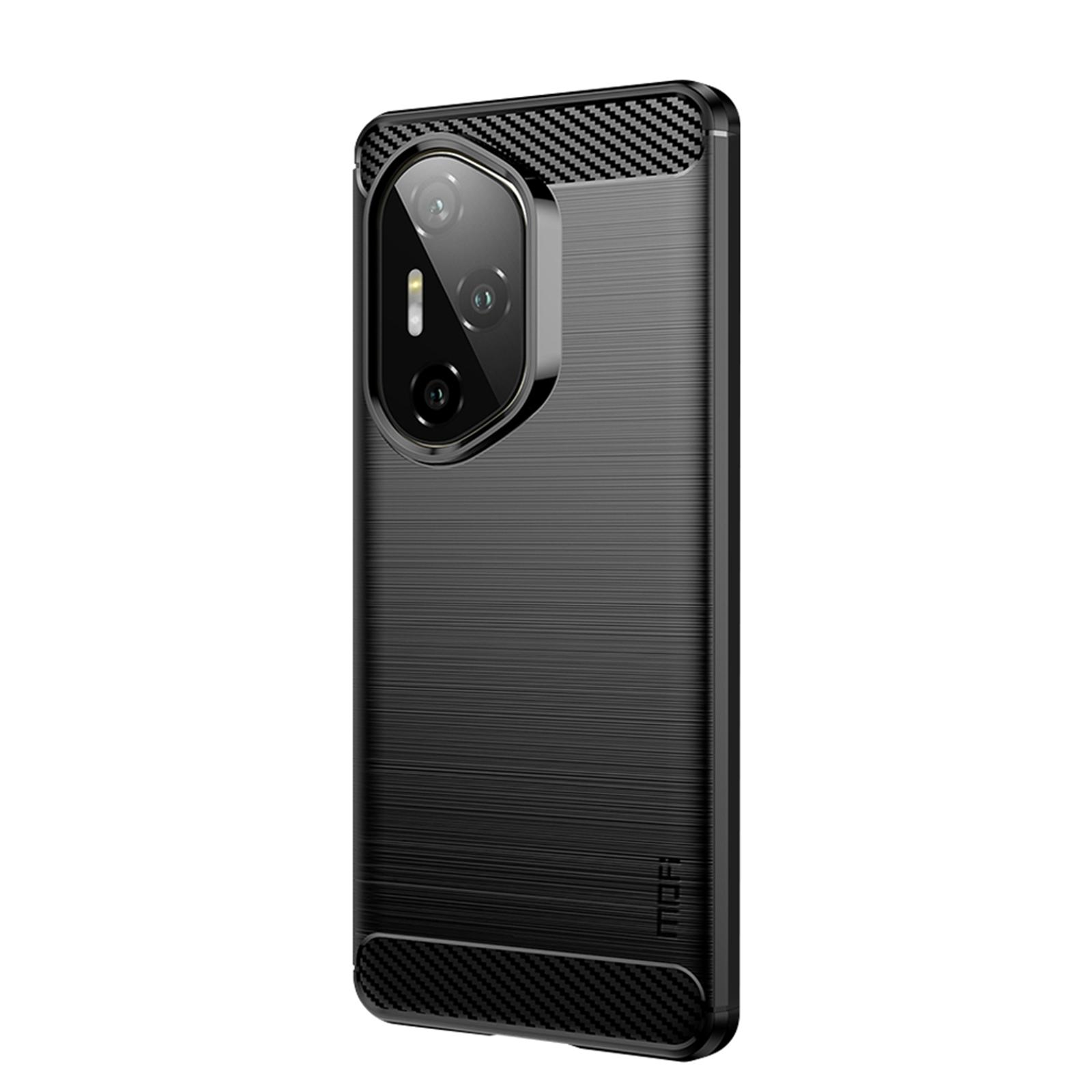 

For Honor 300 Pro Back Cover MOFI Brushed Texture Carbon Fiber Soft TPU Case A
