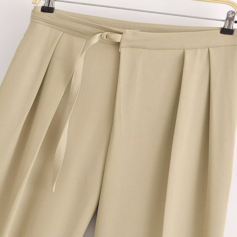 Fashion Style 2024 Autumn New Women's Clothing Loose Elastic Simple and Comfortable Wide Leg Casual Trousers 4387227