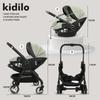 Luxury 3-in-1 Foldable Baby Stroller with Bassinet and Car Seat, Newborn Comfort, Compact and Multifunctional