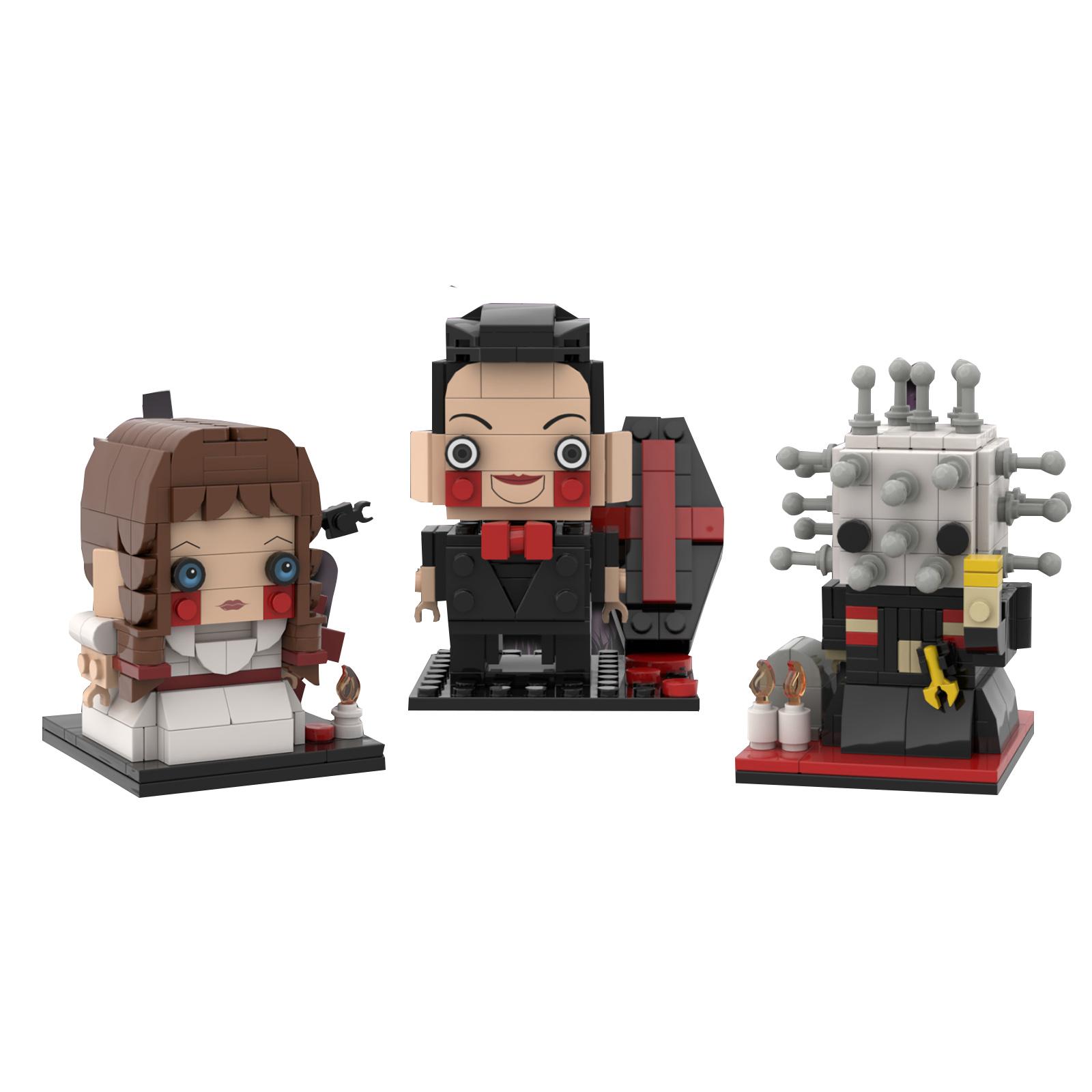 

The Building Block Toy Is Compatible With The SquareHead Set Halloween Decoration Collectible One Size