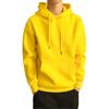 Men Hoodie Solid Color Ribbed Cuff Autumn Winter Drawstring Warm Sweatshirt for Daily Wear