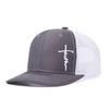 Cross Printed Adjustable Baseball Cap Classic Snapback Dad Hat Breathable Trucker Mesh Hat Golf Fishing Outdoor Sun Cap
