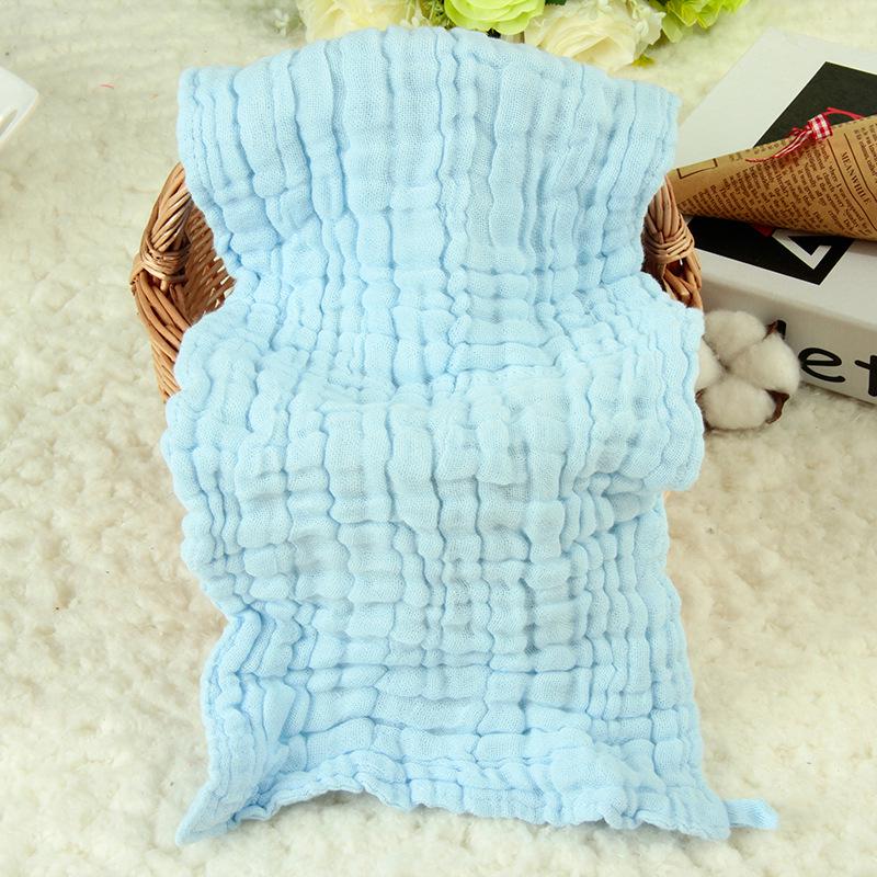 Six-Layer Pure Cotton Baby Face Towel 25x50cm синий