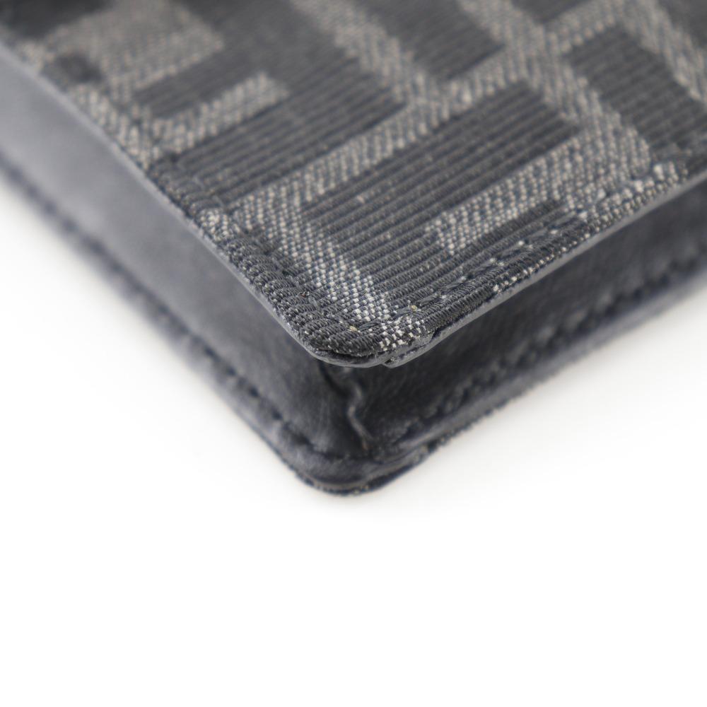 FENDI Marsupio Baguette Shoulder Bag 7M0295 3WAY clutch black Nylon canvas/leather mens Used