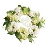 Artificial Hydrangea Wreath with Hello Sign for Indoor Outdoor Wall Door Decor 40cm Silk Flower Ring for Home and Party Setting
