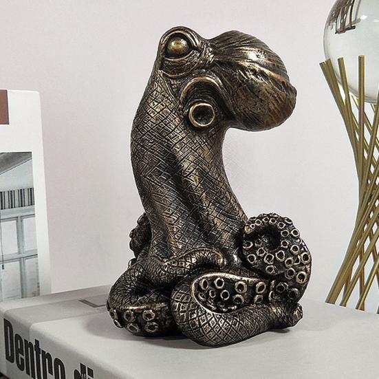 Flower Vase Unique Style Fall Resistant Resin Octopus Shape Flower Pot Decor for Home