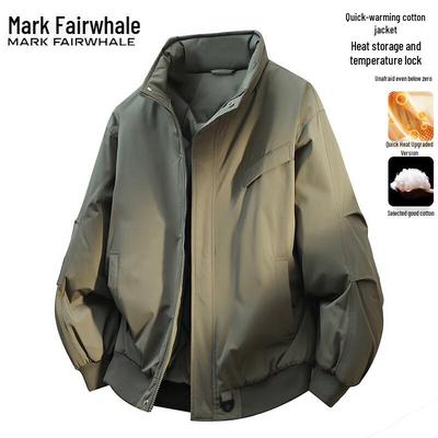 Mark Fairwhale Men's Stand-Collar Warm Cotton Jacket