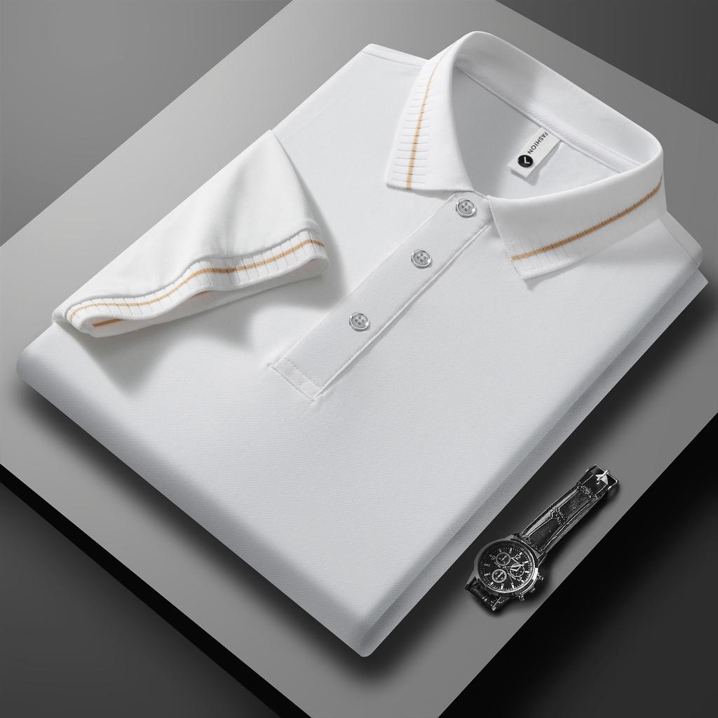 Lapel Men'S And Women'S Advertising Polo Shirt Ice Silk Cotton Business Casual Short-Sleeved High-End Top