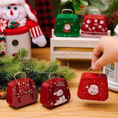 Christmas Tin Box Cookie Tins Christmas Boxes 6pcs Candy Jar Cookie Container Cookie Boxes Tin Box Food Storage Container For