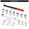 15Pcs Idler Pulley Adjustment Wrench Extension Wrench Car Repair Tool Belt Tension Tensioning Adjuster Lever Tool