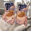 Phone Case: 2D Flat Samsung Galaxy A34 A35 M05 M06 S20 S22 S21 FE Plus 5G Protective Case, Couple Style, Angel Wings Capybara, Christmas and Halloween