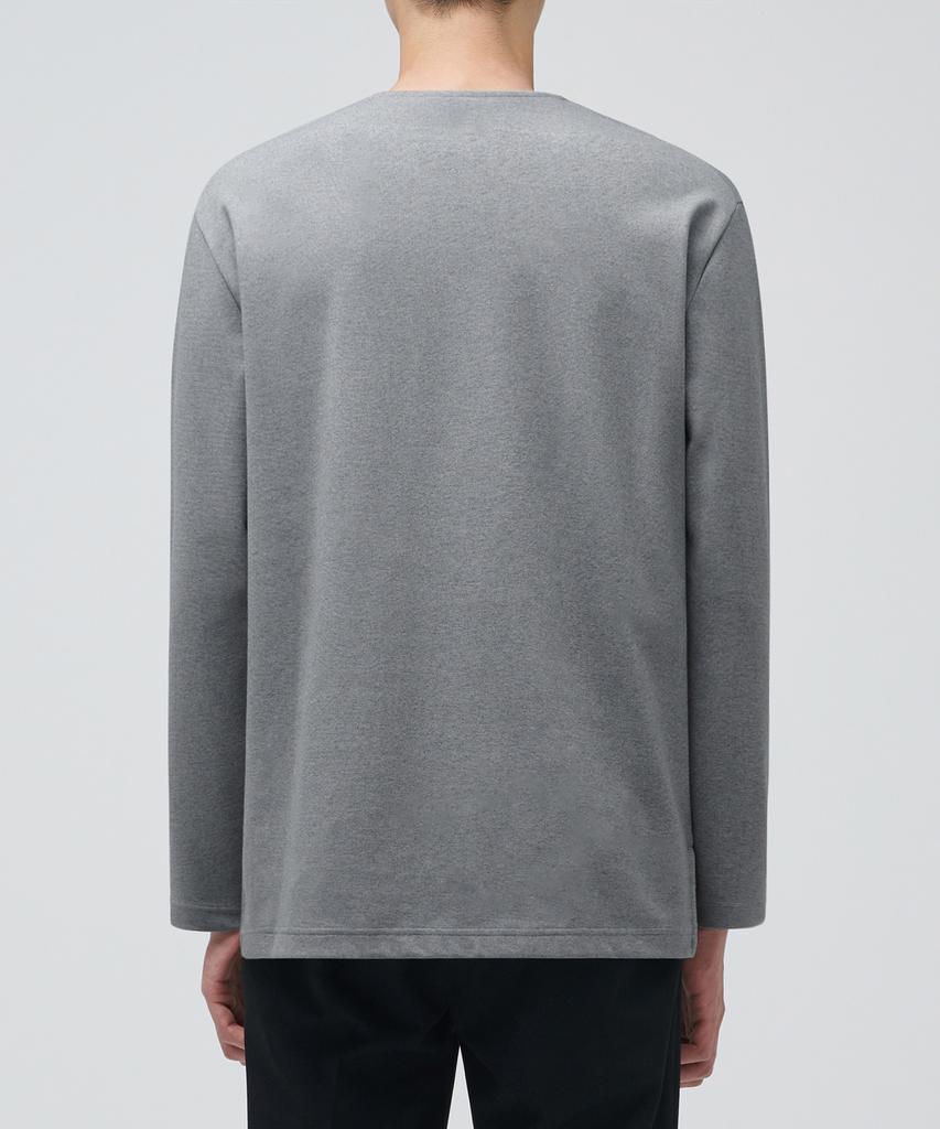 Musinsa Standard Ponte Crew Neck Long Sleeve T-Shirt [Melange Gray]