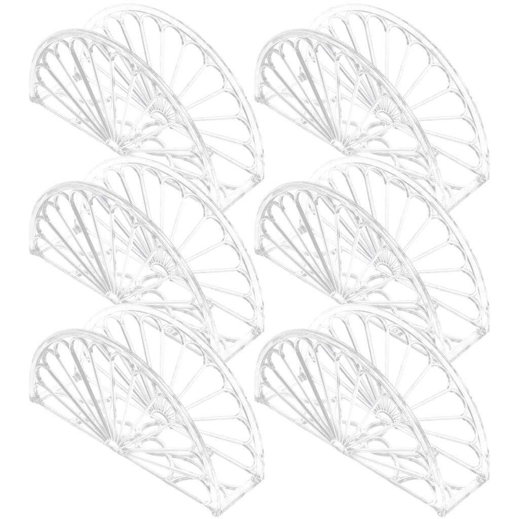 6 ks Držák na ubrousky ve tvaru pomerančového segmentu Dávkovač Ubrousek Domácí dekorace Průhledný Stolní Úložný box na papír