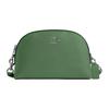 Madi 22 Zipper Closure Cross-grain Leather Shell Bag Shoulder Crossbody Bag Small Size Women's Silver with Light Green