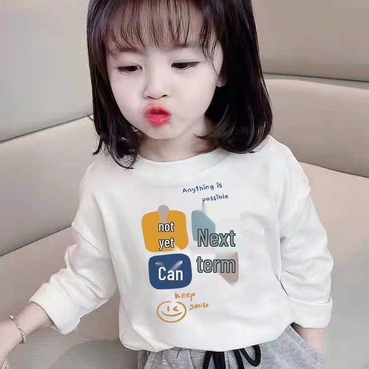 2024 Spring/Autumn Kids' Long Sleeve Pure Cotton Cartoon Top