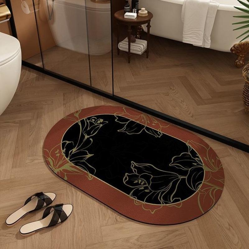 American bathroom floor mat toilet diatom mud water absorption quick drying foot mat non-slip
