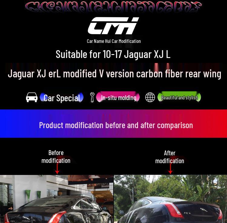 Carbon Fiber Rear Wing for Jaguar XJL (2010-2017)