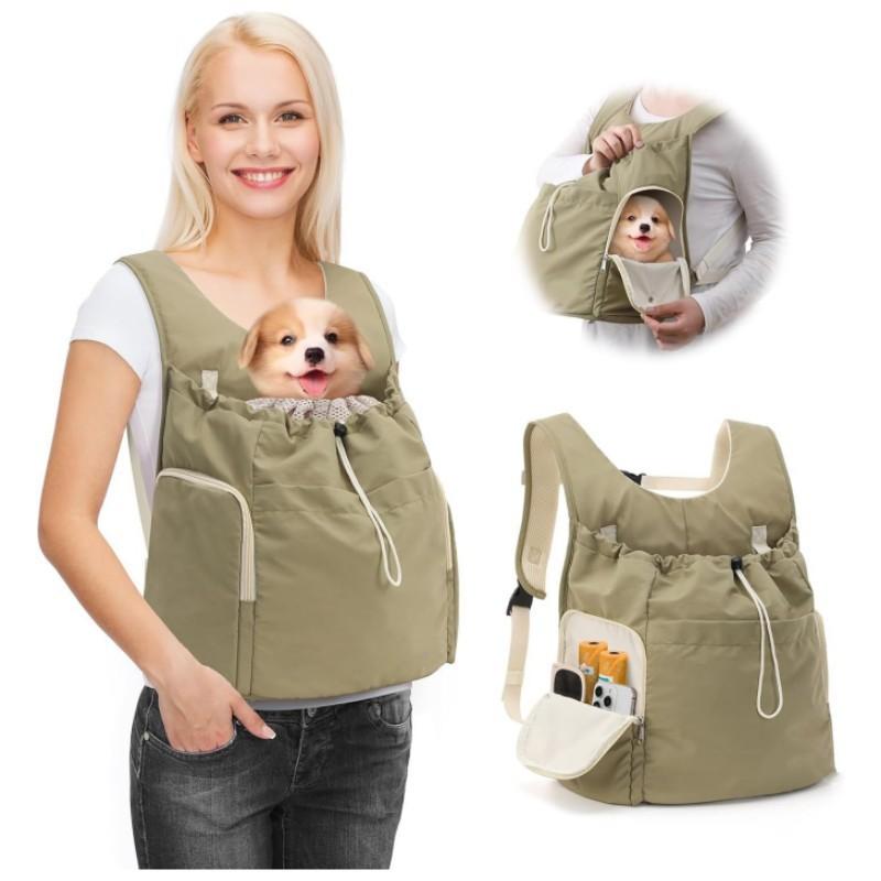 Large Capacity Pet Carrier Backpack Cats Small Dogs Breathable Front Chest Bag Portable Travel