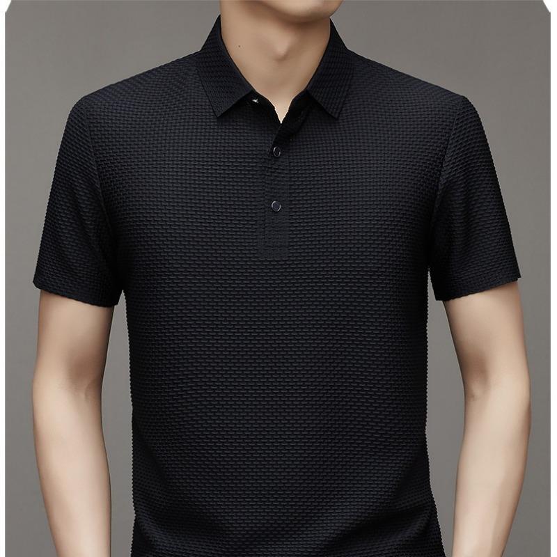 Men's Summer Button-down Short-sleeved Polo Shirt