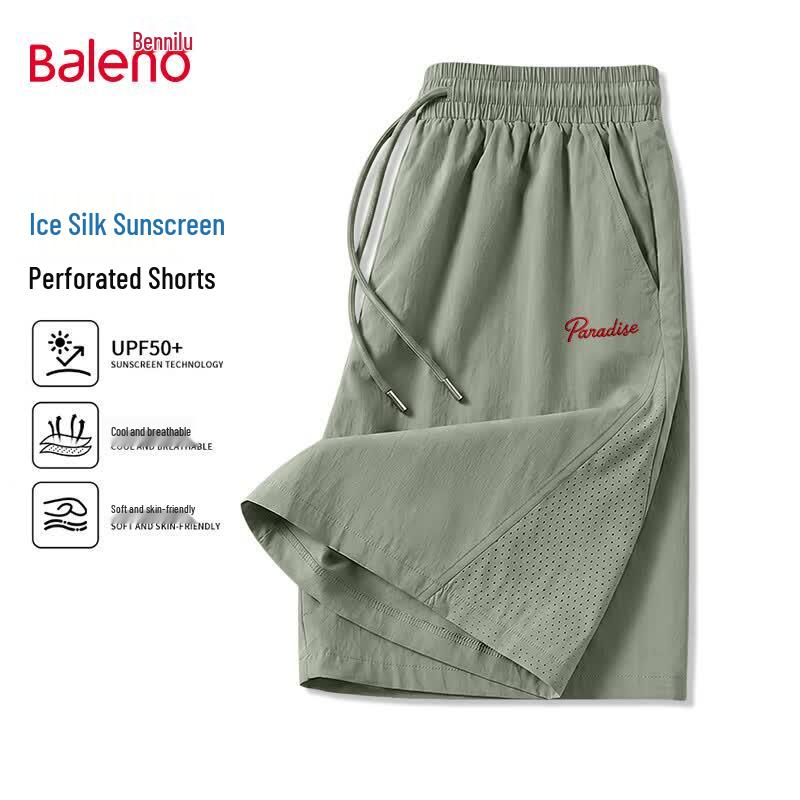 Baleno Men s UPF50+ Ice Silk Perforated Casual Shorts L