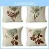 Floral Butterfly Leaves Pillow Summer Garden Scene Cover Bedroom Decoration Soft