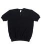 DOUBLE JD Round 1-Button Knit Short Sleeve T-Shirt