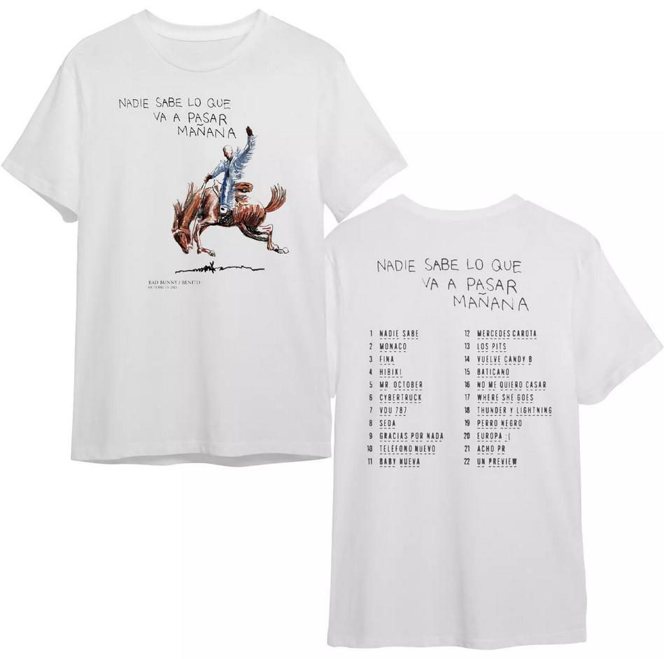 Bad Bunny ‘Nadie Sabe Lo Que Va A Pasar Mañana’ Album T-shirt Gift T-shirt M