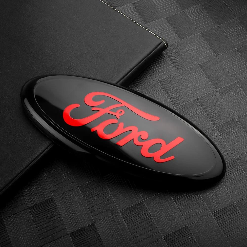 

Автомобильная наклейка Ford New 2025 Горячая машина Передняя решетка Значок Задняя крышка багажника Наклейка Декор для Ford Fiesta Focus 2 Mondeo mk4 Musta 12.5x5cm