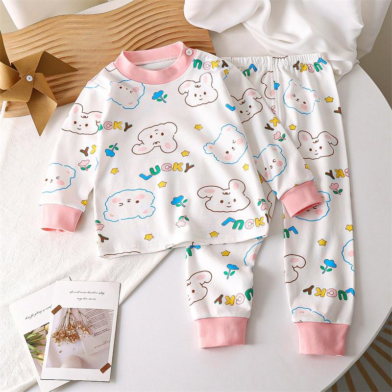 Children's Autumn And Winter Long Sleeved Pure Cotton Thermal Underwear Set