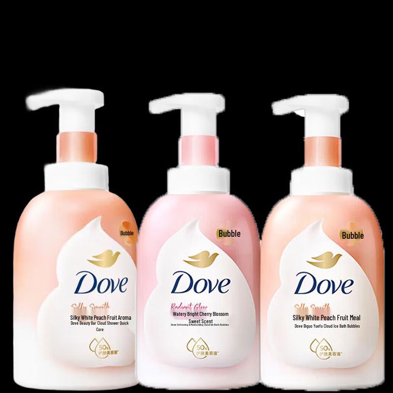 Набор пенящегося геля для душа Dove Белый персик и Цветок вишни