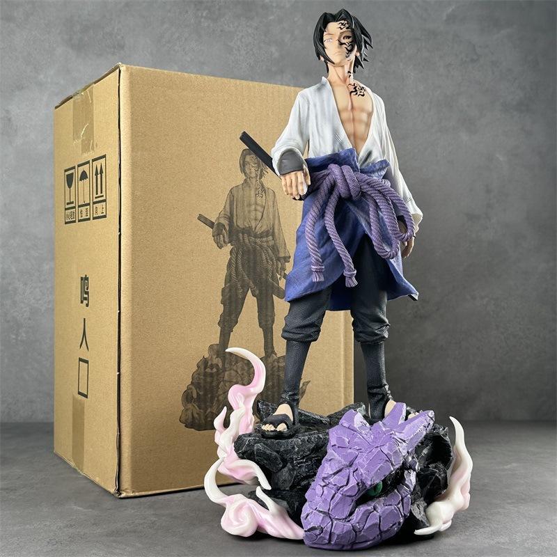 Naruto figure platform scroll Naruto spell Sasuke resonance two-dimensional anime model ornament gift