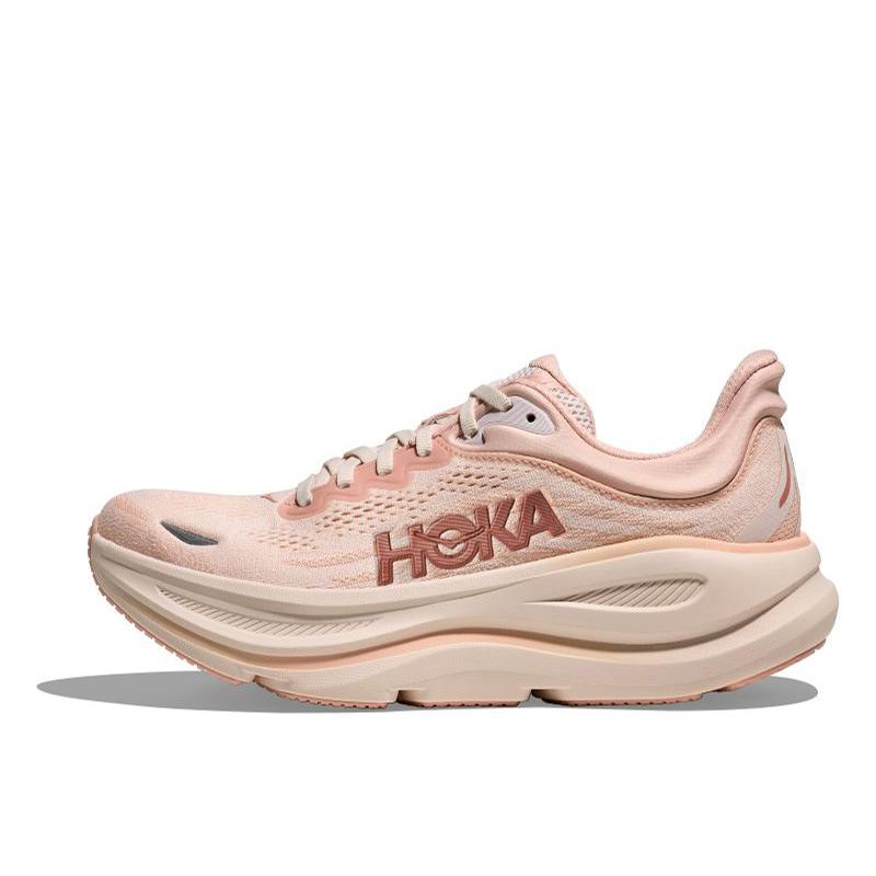 HOKA ONE ONE Bondi 9 Rose Latte Rose Cream Women's Sneakers 1162012-RLTT