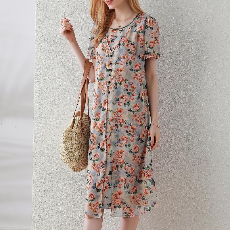 

Jianhu Women s Floral Faux Two-Piece Summer Maxi Dress XL