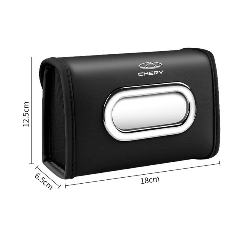 Leather Car Tissue Box Seat Hanging Tissue Case for Chery Tiggo 7 Pro 4 3 T11 5 8 Pro Gx Fulwin 2 QQ 3X IQ A3Armrest Kleenex Bag Z1