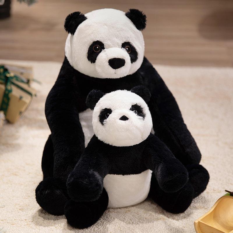Soft Sitting Panda Doll Plush Toy Black and White Panda Doll Children Soothe Buwa Birthday Gift