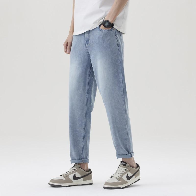 

Джинсы Лето Новые Тонкие Эластичные Харлан Тонкие Брюки длиной девять точек 38