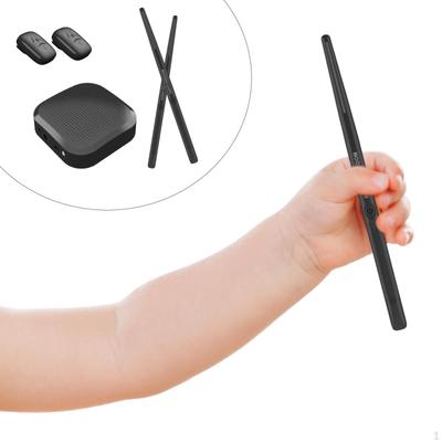 Air Drums with Drumsticks Electric Drumstick Set Audio Adapter Pocket Size Drum for