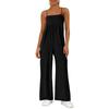 Women's Loose Casual Camisole Sleeveless Square Neck Slim Fit Wide Leg Jumpsuit Jumpsuit